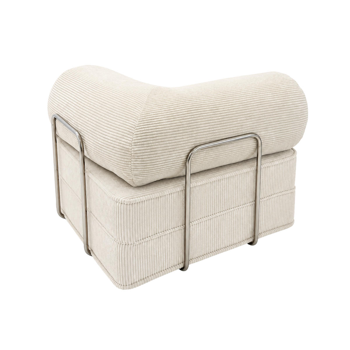 GEMÜTLICHER Sessel im Wabi-Sabi Stil Creme - Creme, Textil (100/70/100cm) - SURB