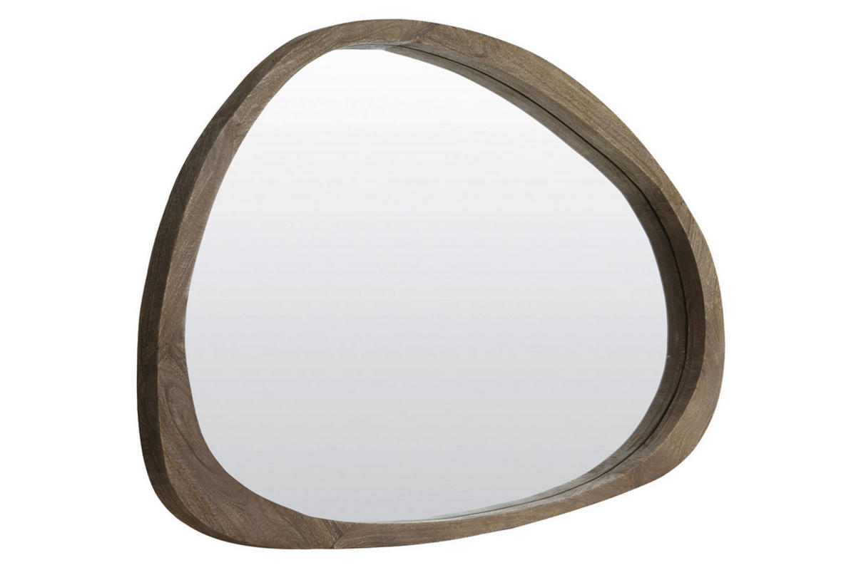 SPIEGEL Sonora Braun 120/5/80 cm - Dunkelbraun, Holz (5/80/120cm) - Light & Living