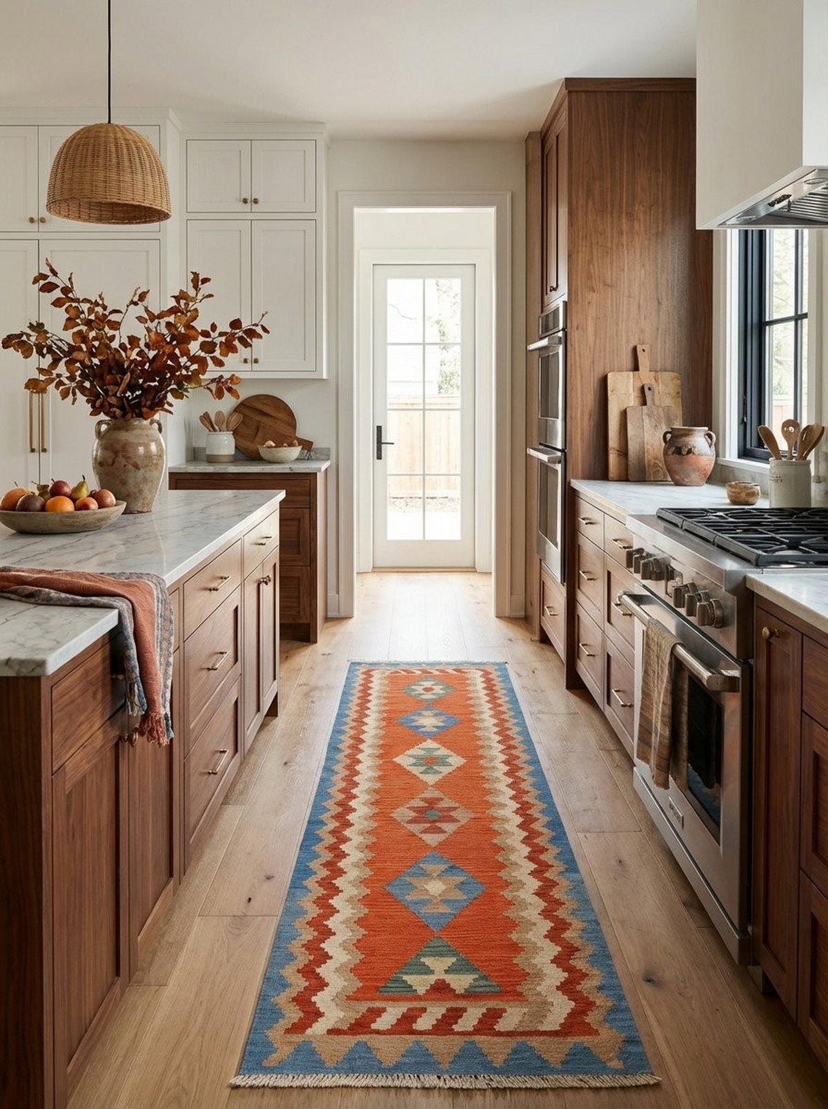 LÄUFER Gashgai Kelim Rot 298/88 cm Schurwolle - Rot, Textil (88/298cm) - Looma