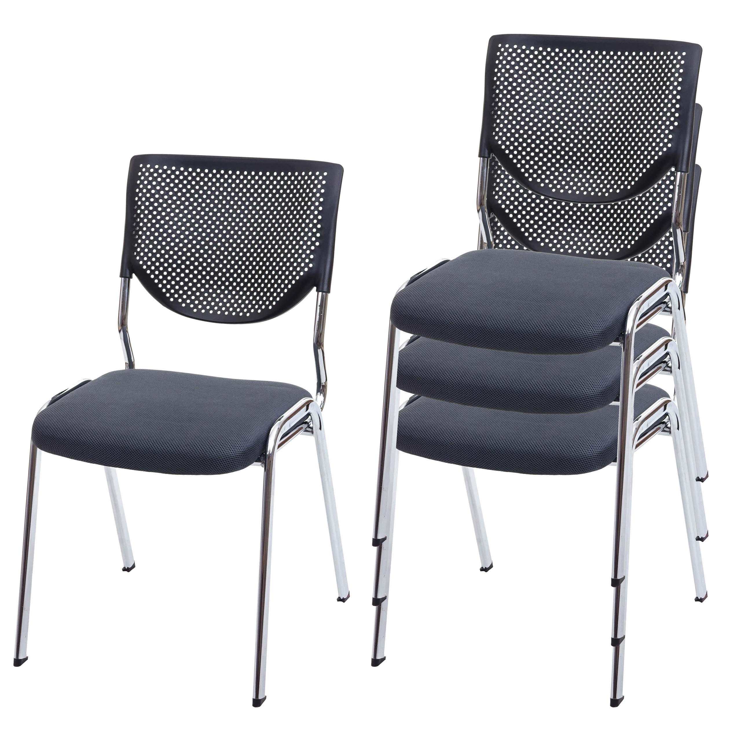 BESUCHERSTUHL Grau 4er-Set - Grau, Textil (49/83/58cm) - MCW