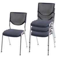 BESUCHERSTUHL Grau 4er-Set - Grau, Textil (49/83/58cm) - MCW