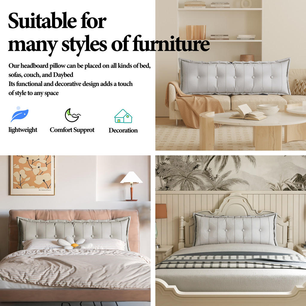 Thumbnail - Vercart Rückenkissen, Weiß, Textil, Füllung: Hohlfaser, Rechteckig, 50x140 cm, Hergestellt in Europa, Wohntextilien, Kis...