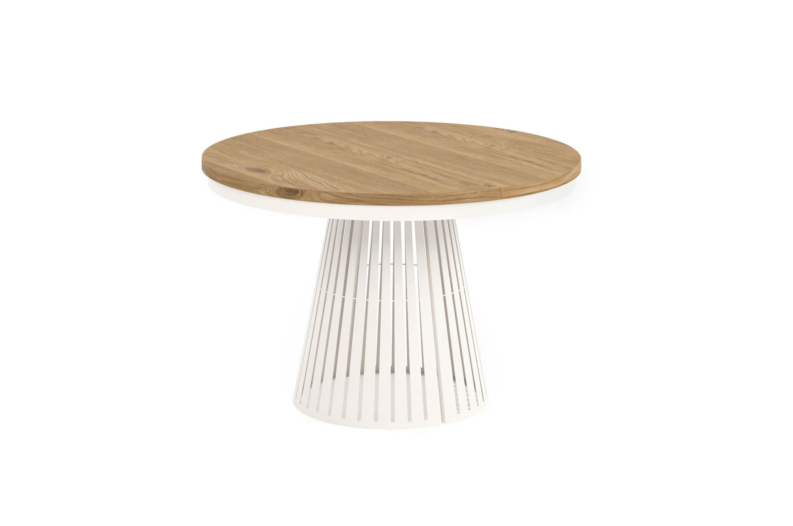 ESSTISCH Cone Bis - Kaschmir/Eichefarben, Holzwerkstoff/Metall (120/120/76cm) - Meblini