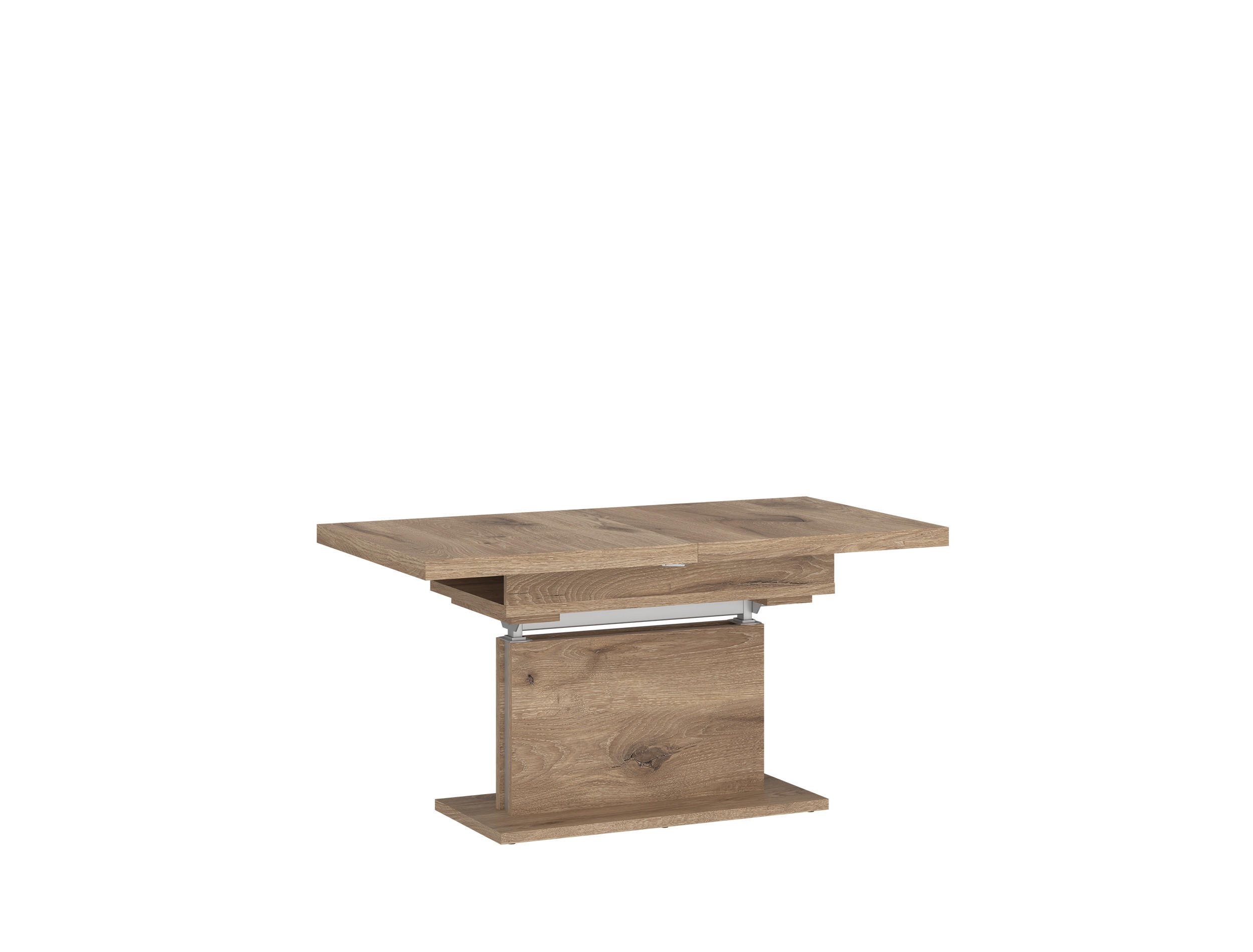 COUCHTISCH rechteckig ausziehbar höhenverstellbar 110/70/58 cm - Eichefarben, Holzwerkstoff (70/110/58cm) - designimpex