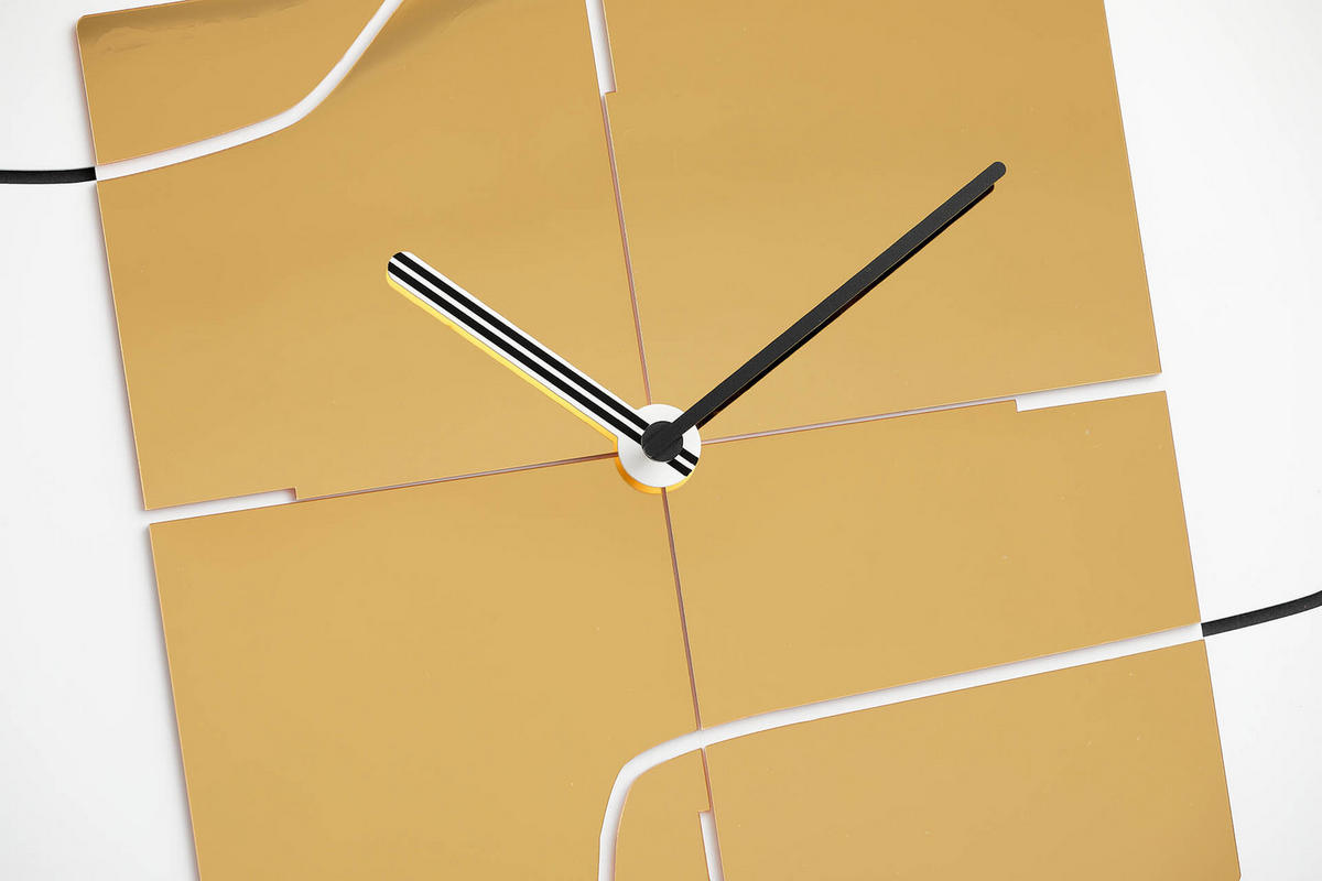 WANDUHR Design Weiß 40/51 cm - Weiß, Kunststoff (2.16/50.5/1cm) - ONZENO