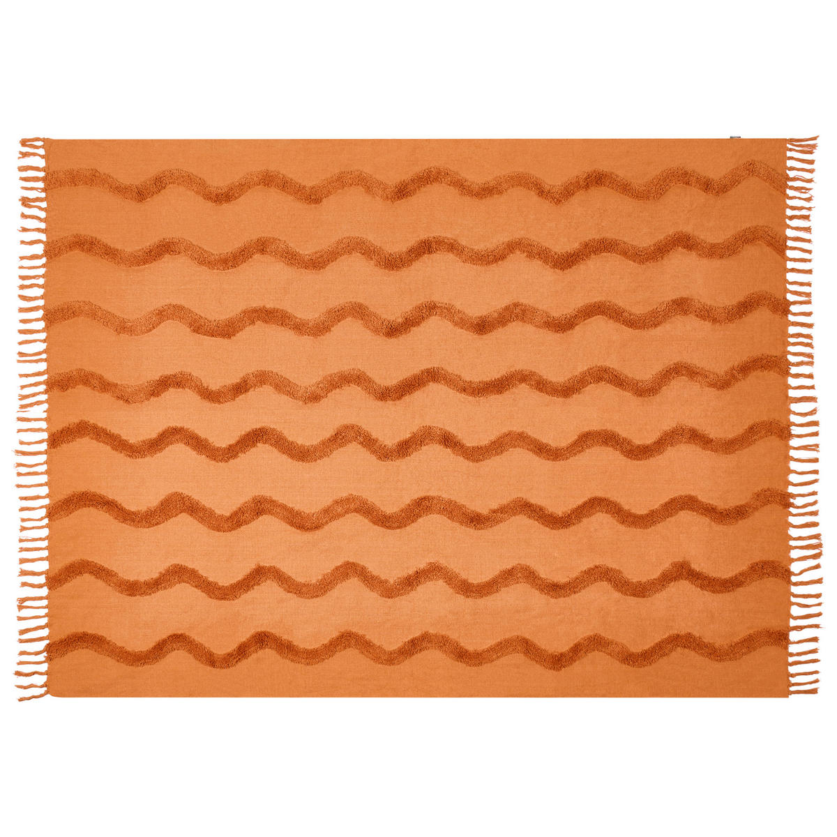 PŘIKRÝVKA Bavlna 150/200 cm Oranžová Khari - pomerančová, textil (150/200cm) - Beliani