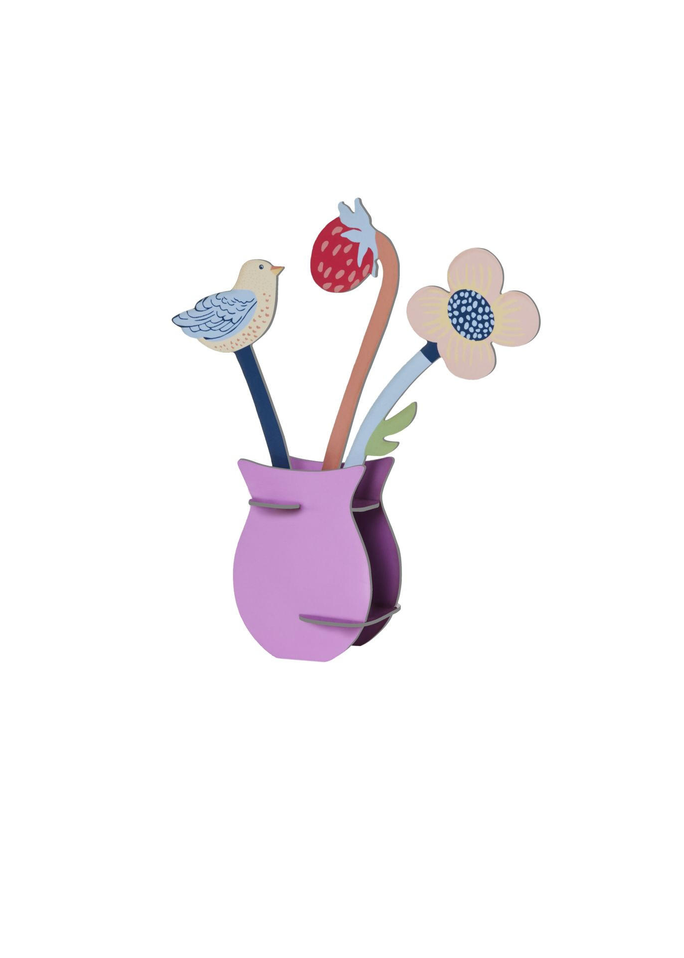 DEKOFIGUR Verspielte Blüte 4/14.5 cm - Multicolor, Wellpappe (4/14.5/13cm) - KUNSTLOFT