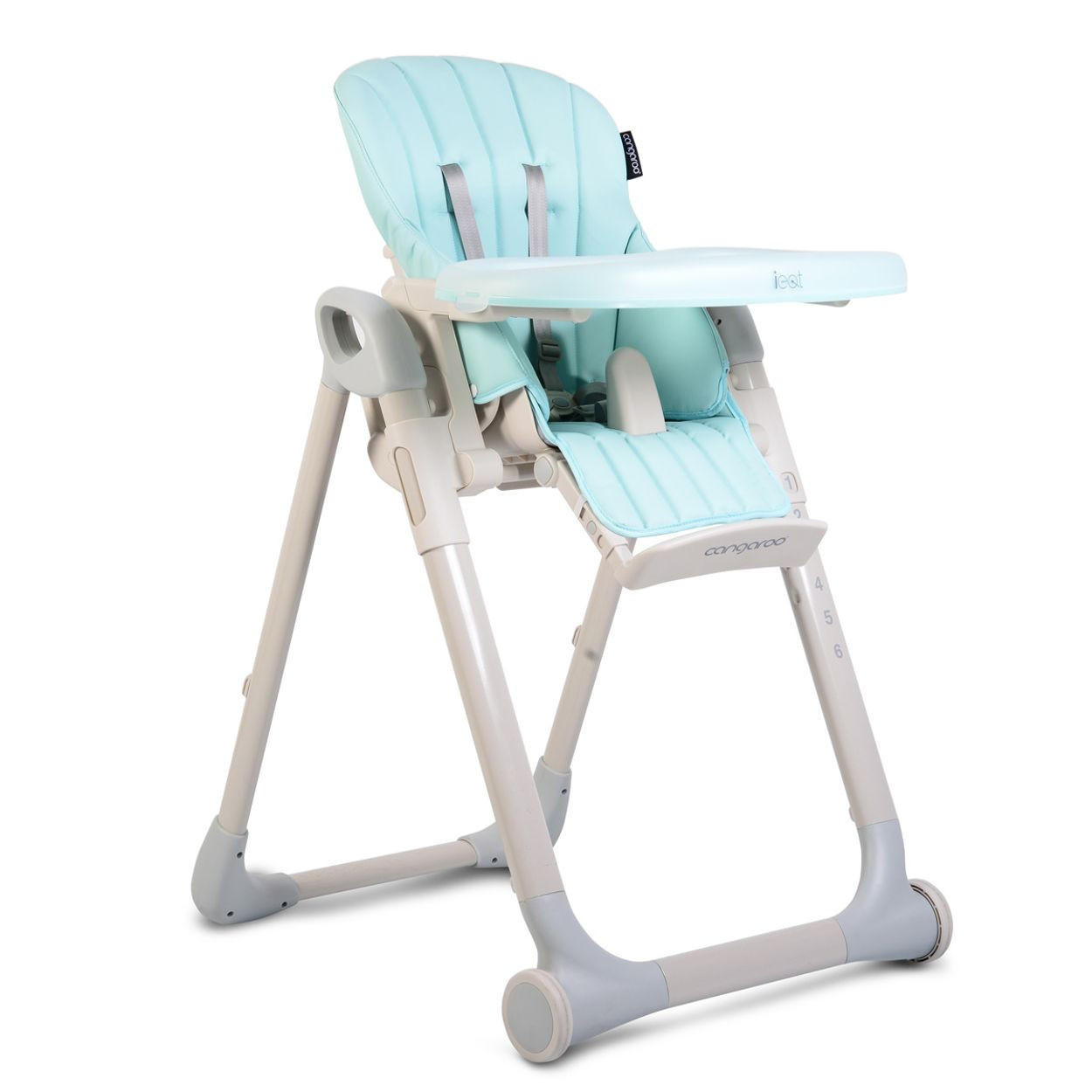 HOCHSTUHL I eat blau höhenverstellbar, klappbar, doppelter Tisch Fußstütze - Blau, Metall (80/105cm) - Cangaroo