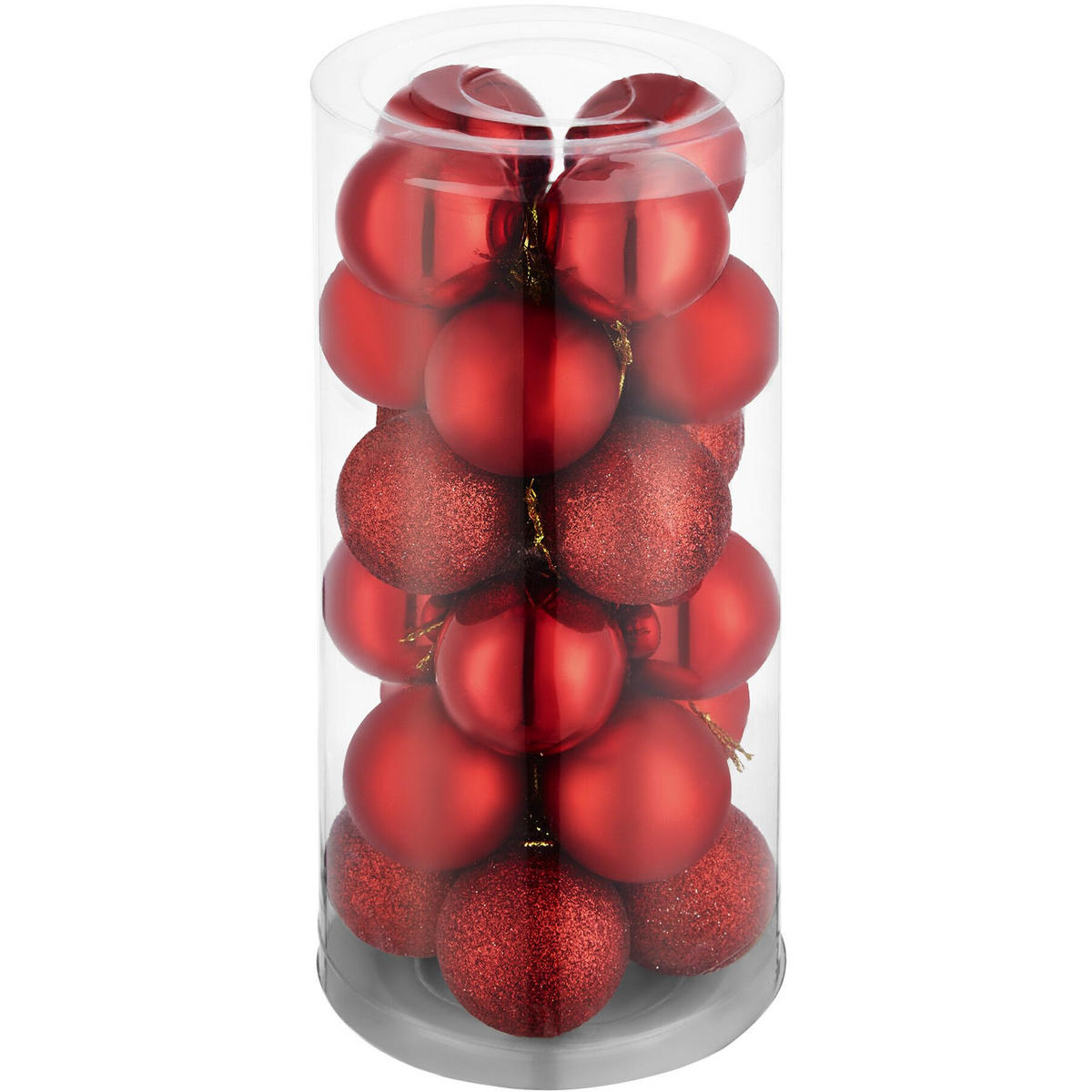 WEIHNACHTSKUGELN ,Durchmesser 4 cm,rot - Rot, Textil (4/4/4cm) - tectake