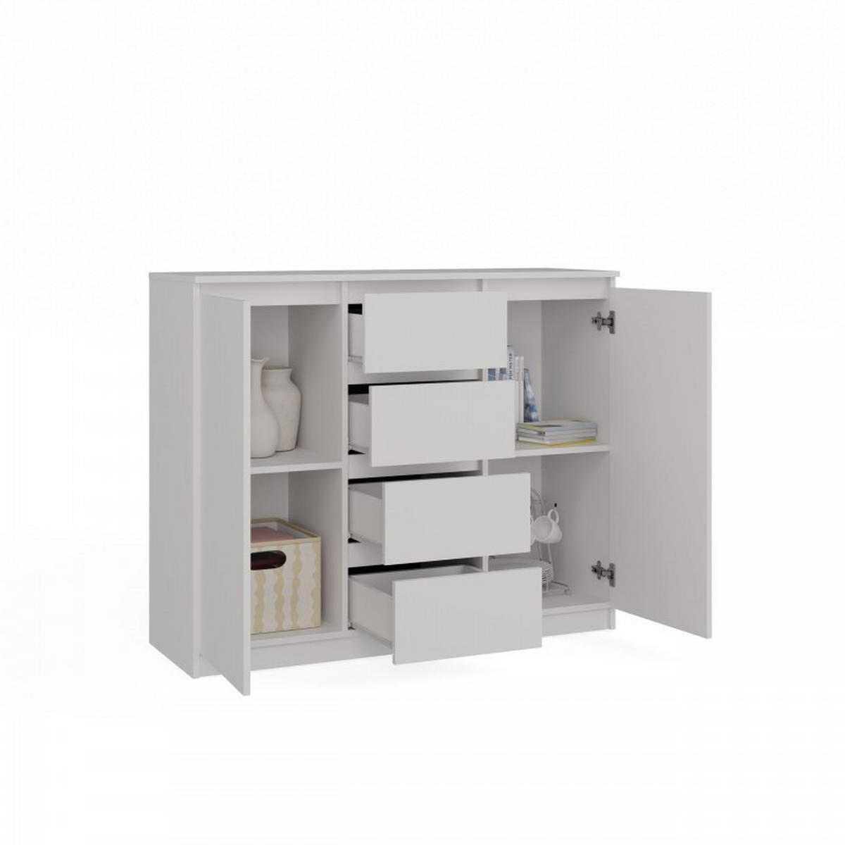 KOMMODE Weiß 120/97/40 - Weiß, Holzwerkstoff (120/97/40cm) - RAUMHIRSCH FURNITURE