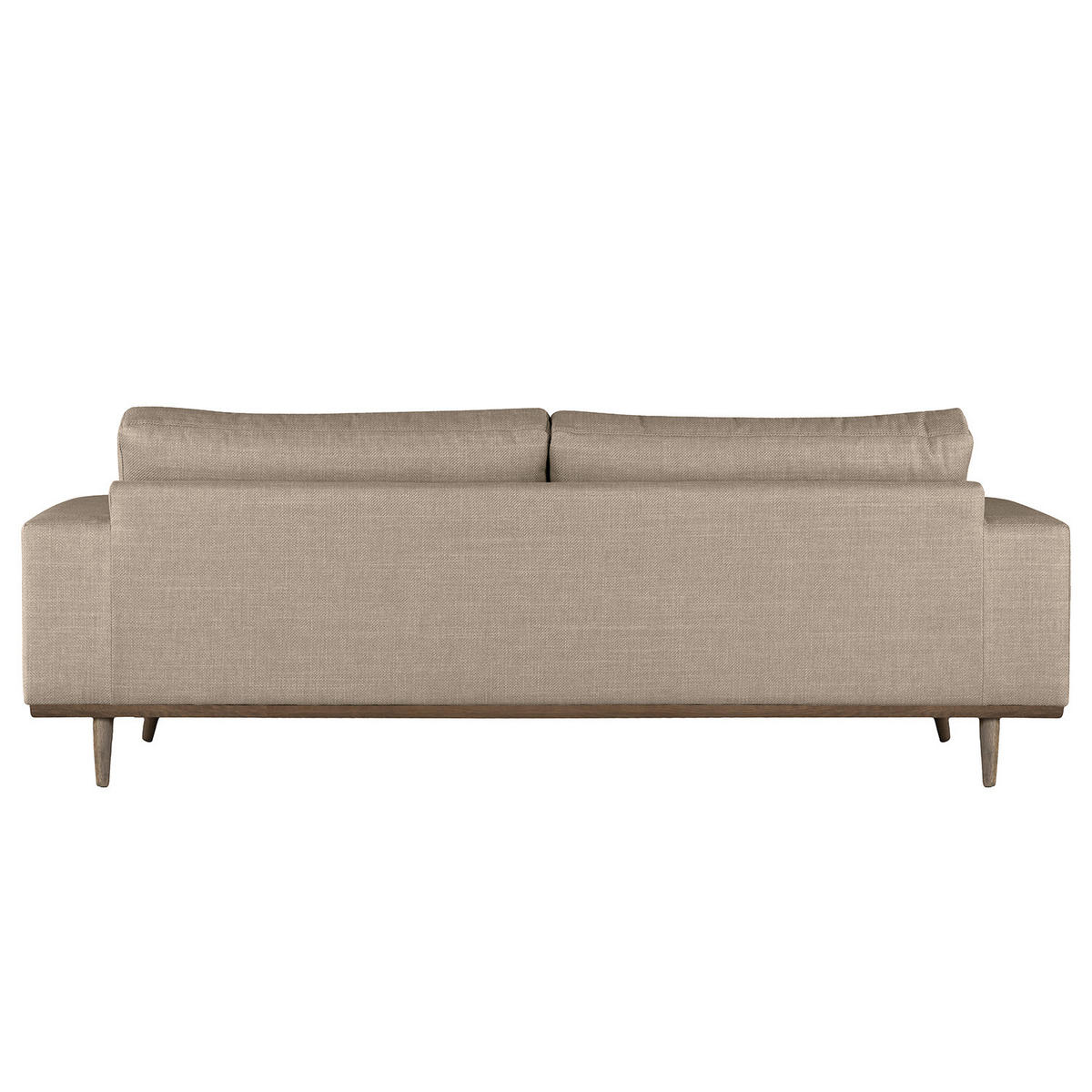 2-SITZER SOFA - Taupe/Eichefarben, Eichenholz/Textil (197/81/88cm) - home24