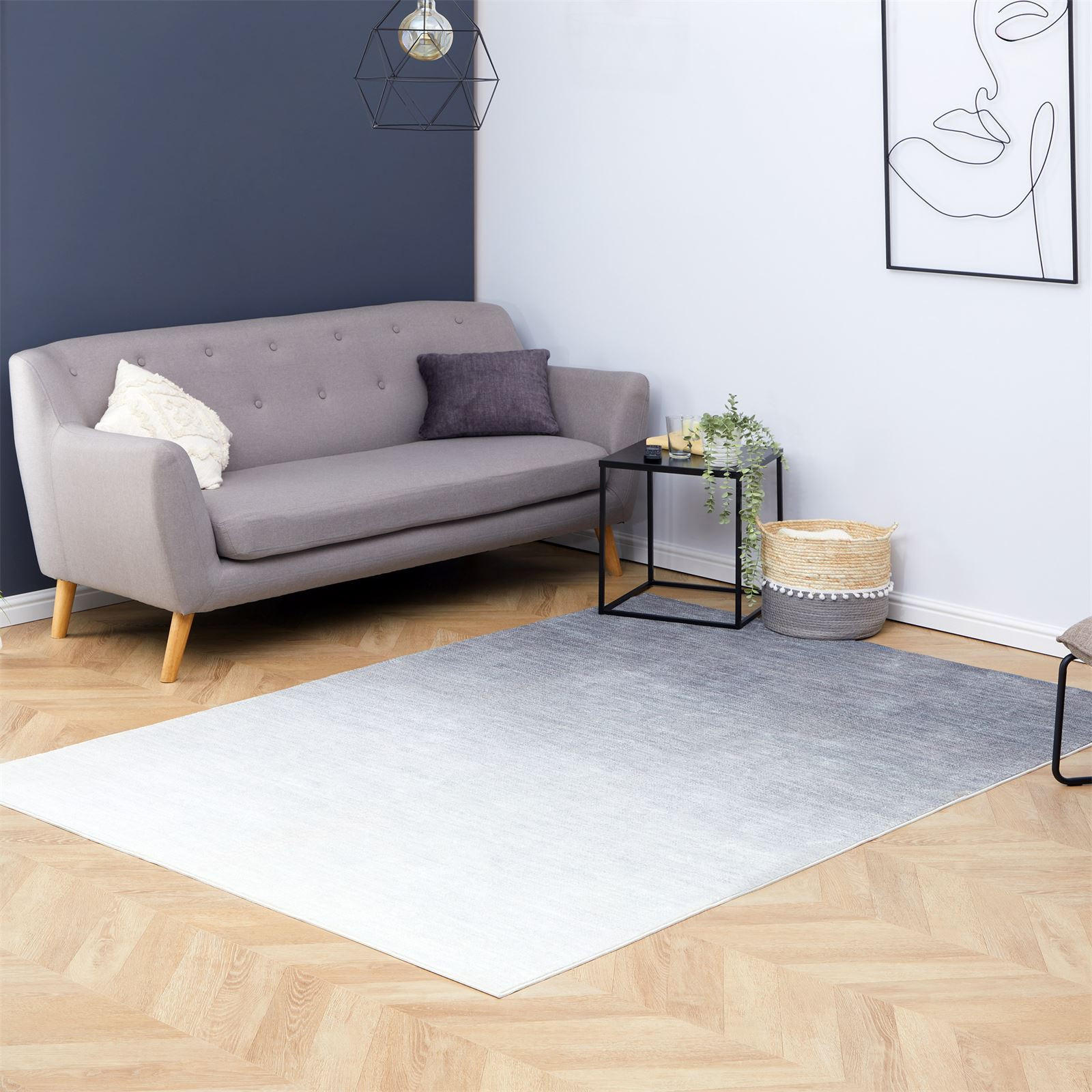 TEPPICH OMBRE - Grau, Textil (160/230cm) - IDIMEX