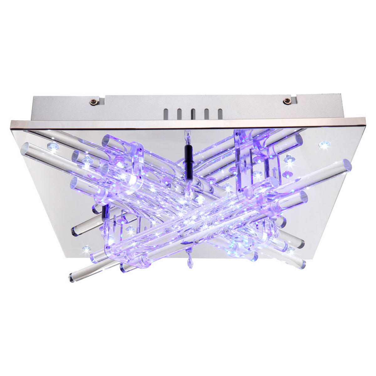 LED DECKENLEUCHTE PICABI Silber - Silberfarben, Glas (35/35/10cm)