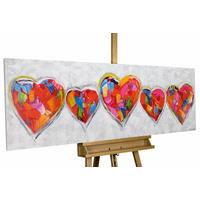 ACRYLBILD HANDGEMALT 150/50 cm - Grau, Holz/Textil (150/50cm) - KUNSTLOFT