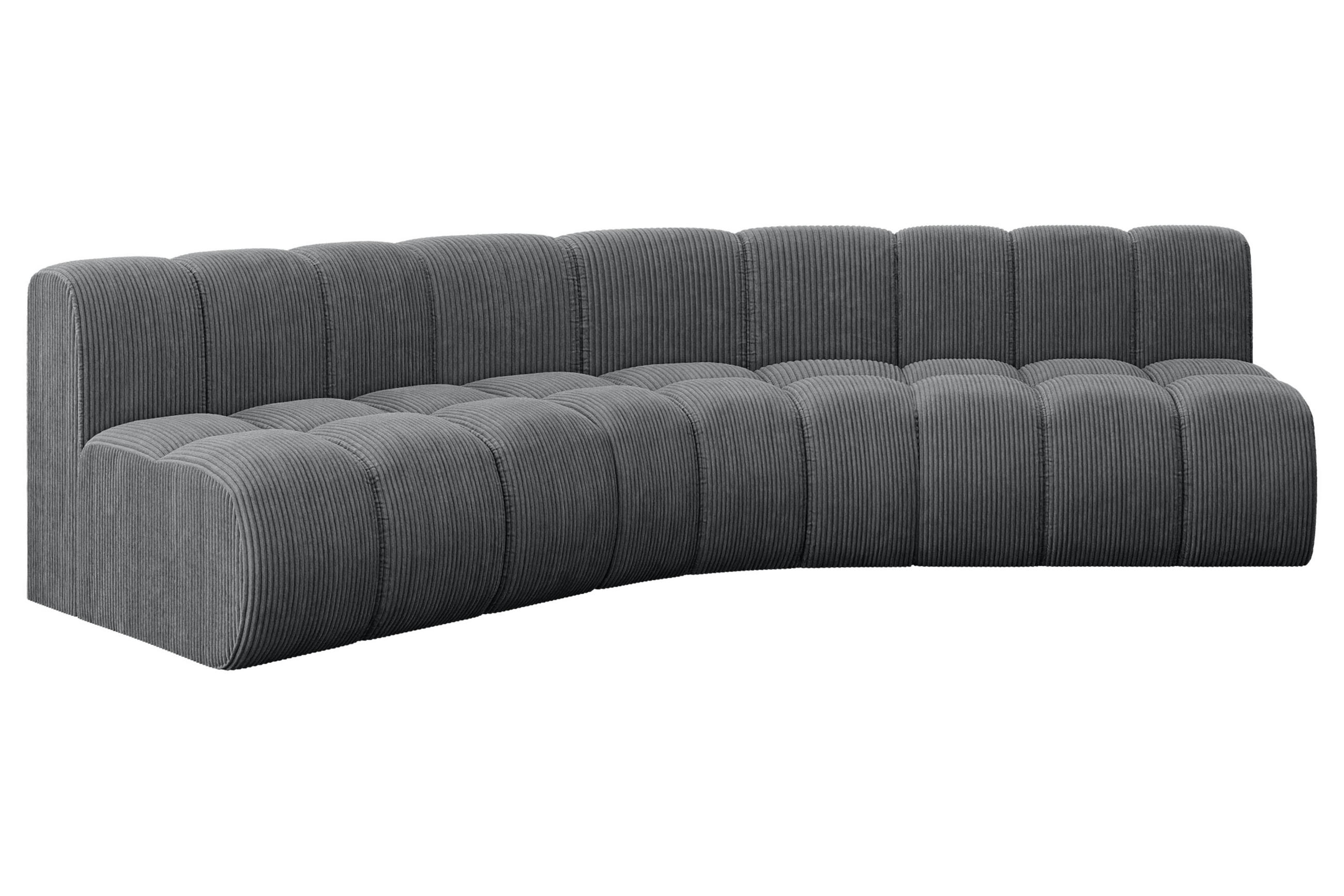 ECKSOFA modulares Sofa Montra-L1 - 290x174x70 cm Dunkelgrau - Dunkelgrau, Holzwerkstoff/Textil (290/174cm) - ALTDECOR