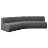 ECKSOFA modulares Sofa Montra-L1 - 290x174x70 cm Dunkelgrau - Dunkelgrau, Holzwerkstoff/Textil (290/174cm) - ALTDECOR