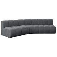 ECKSOFA modulares Sofa Montra-L1 - 290x174x70 cm Dunkelgrau - Dunkelgrau, Holzwerkstoff/Textil (290/174cm) - ALTDECOR