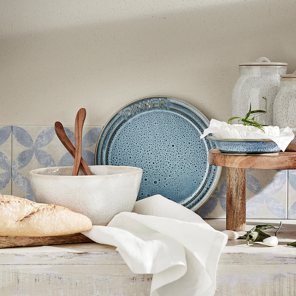 DINNERTELLER Portimao - Blau, Keramik (26/26/2.8cm) - Butlers