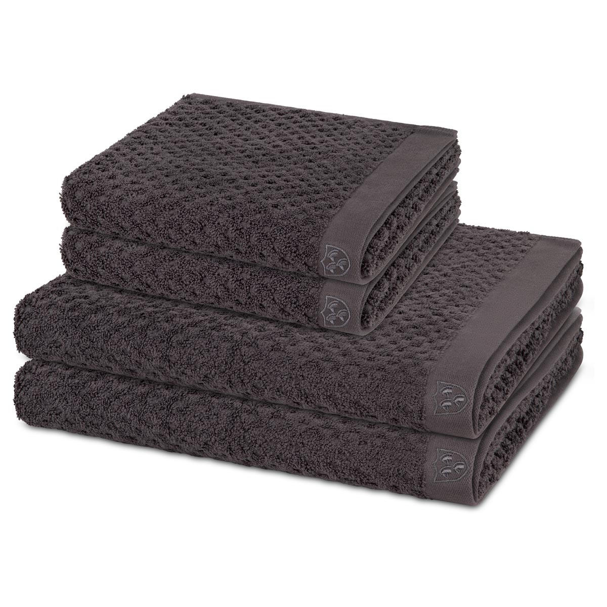 FROTTIERSET Harmony 4-teilig - Dunkelgrau, Textil (50/100cm) - Ross