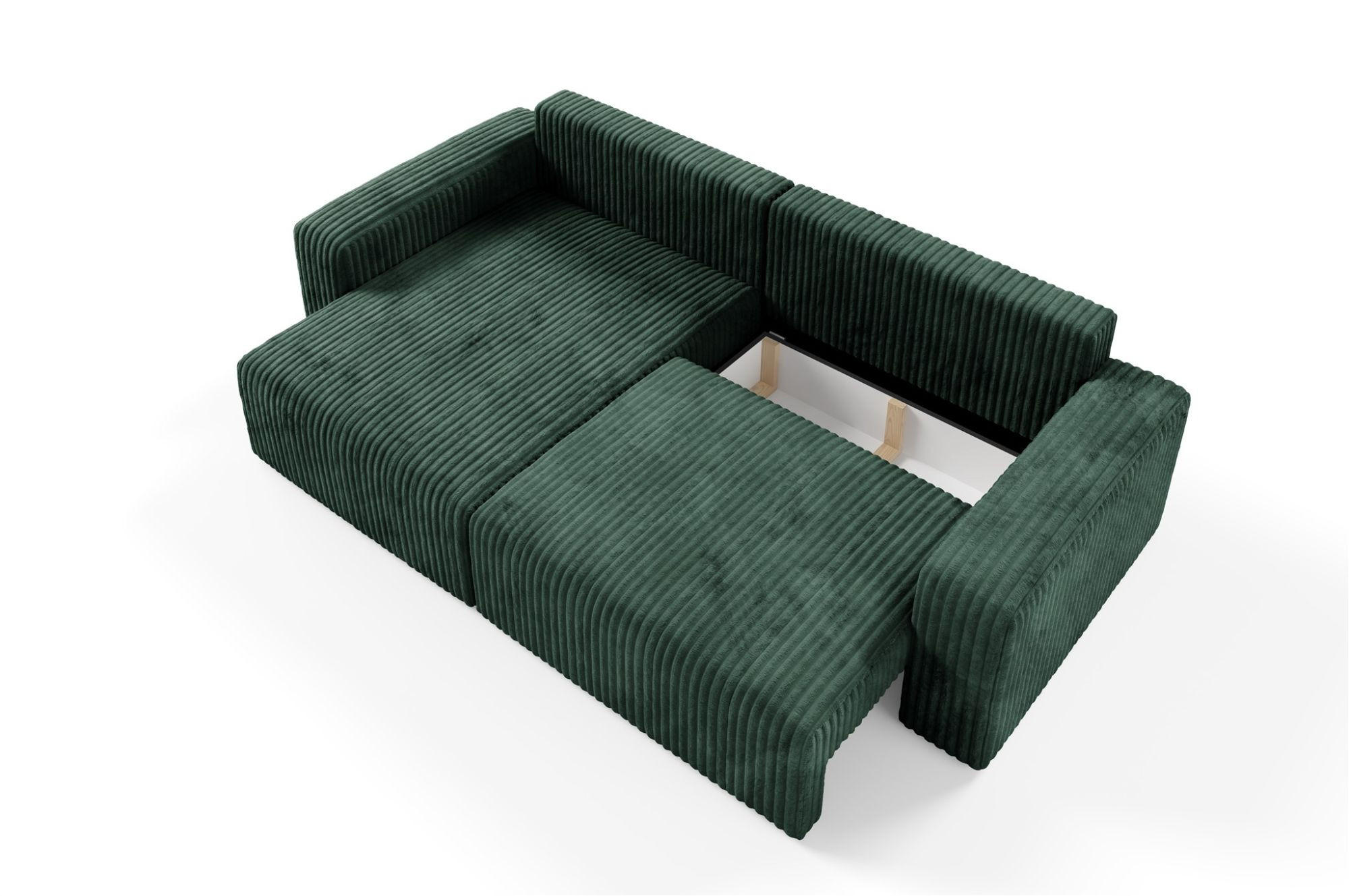 Fun Möbel Ecksofa Grün 244x149 cm