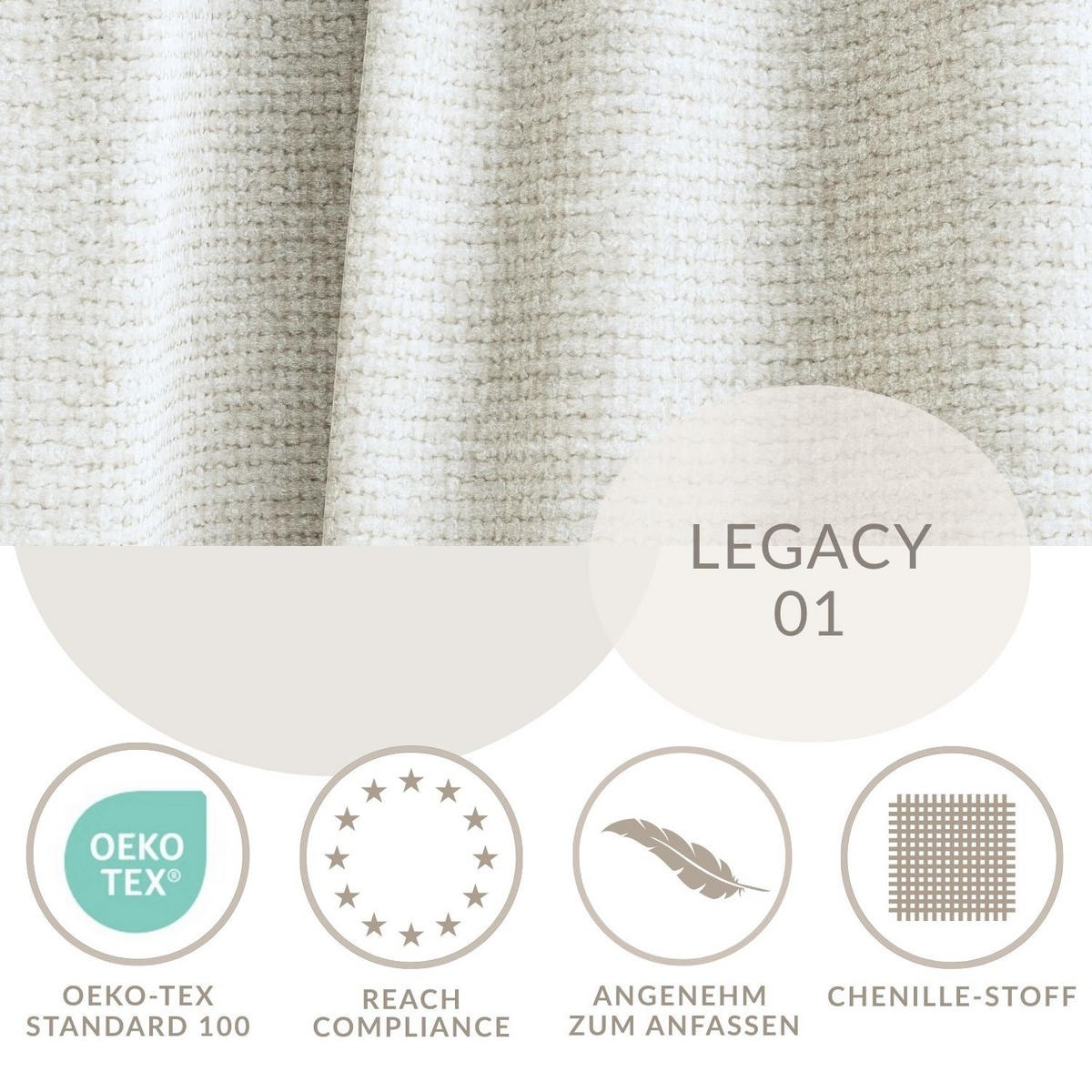 POLSTERBETT Koji Creme 140/200 cm im Chenille-Stoff - Creme/Schwarz, Holz/Holzwerkstoff (140/200cm) - Maison de Reve