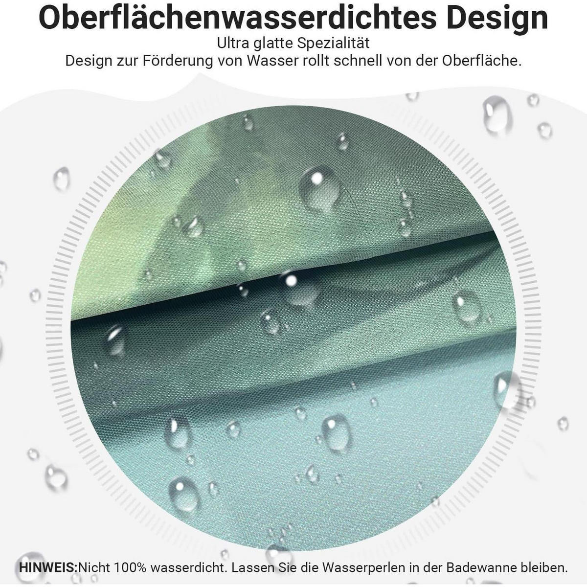 DUSCHVORHANG Berge 180 x 200 cm Wasserabweisend Waschbar Polyester Stoff mit 12 Ringen - Multicolor, Textil (180/200cm)