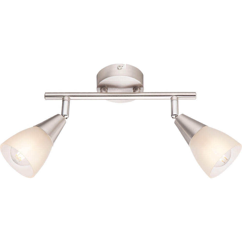 DECKENLEUCHTE Nickel Matt Silber - Silberfarben, Metall (25.5/8/19cm) - Globo Lighting