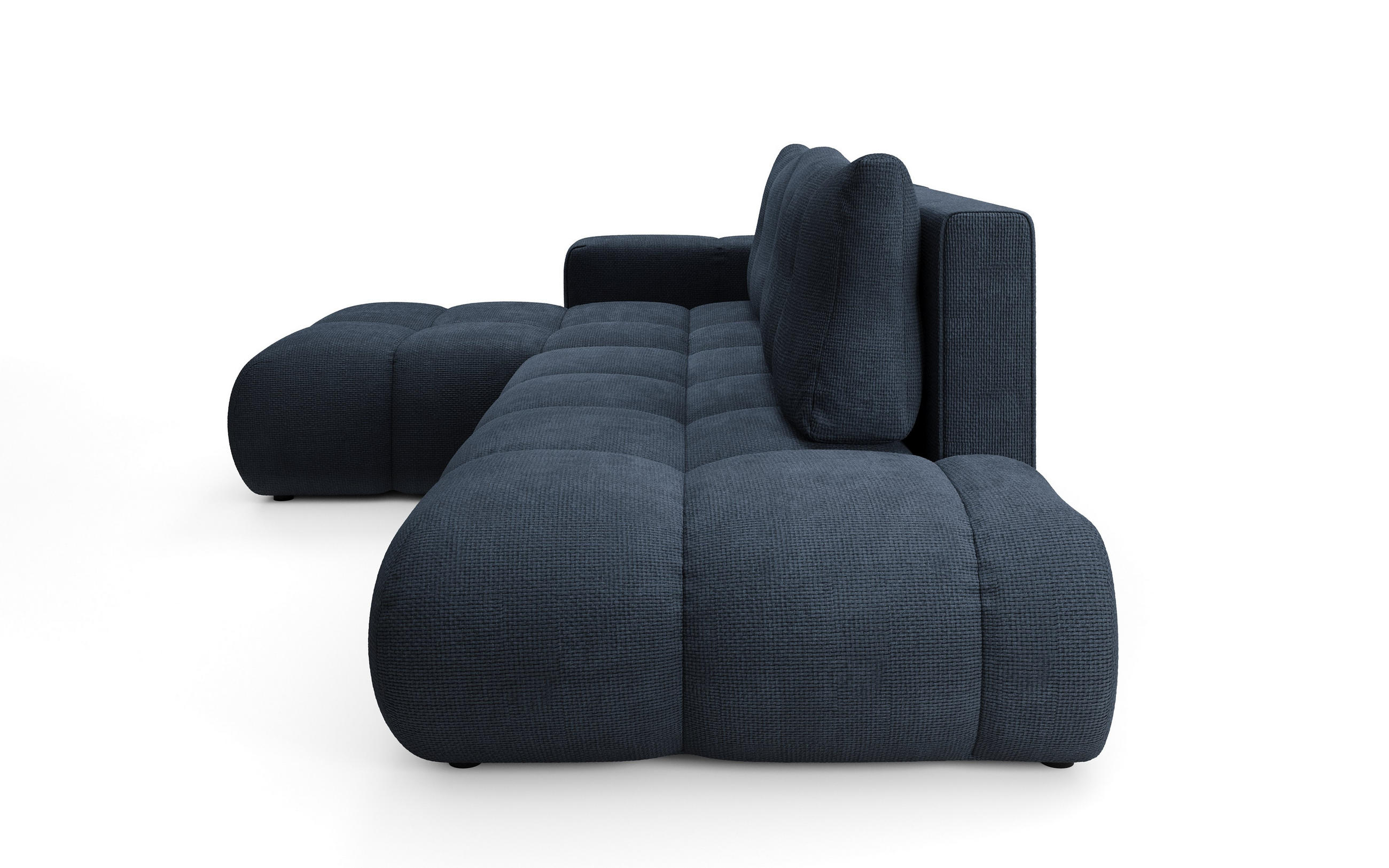 Thumbnail - Masseno Ecksofa, Dunkelblau, Holz, 5-Sitzer, L-Form,L-Form, 266.5x266.5 cm, Wohnzimmer, Sofas & Couches, Wohnlandschafte...