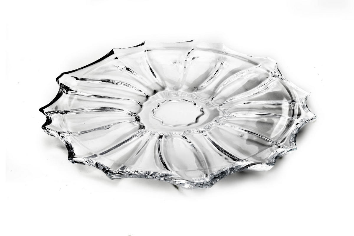 TELLER Camomile Transparent 33/33/2.5 cm Glas - Transparent, Glas (33cm) - Mondex