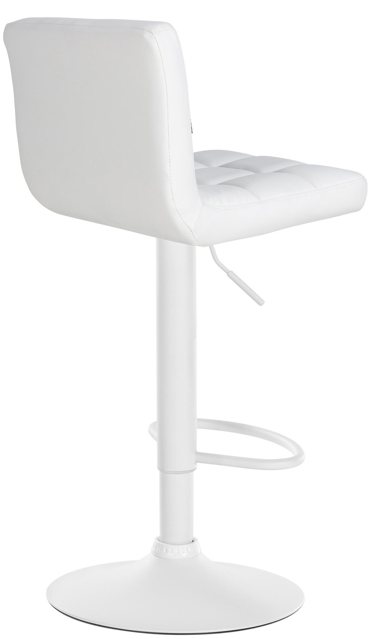 BARHOCKER 2er Set Fenai Kunstleder weiß weiß - Weiß, Kunststoff/Metall (40/106/40cm) - TPFLiving