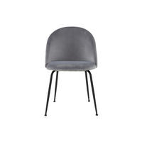 STUHL - 50 cm x 55 cm - Samt, Stoff - Grau MELBOURNE - Grau, Textil (50/77/55cm) - Vente-Unique