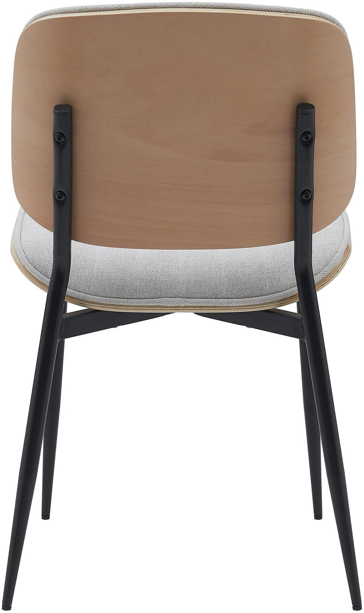 STUHL Stoff natura/creme - Eukalyptusholzfarben/Creme, Textil/Metall (49/83/57cm) - CLP