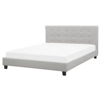 WASSERBETT 160x200 cm Grau La Rochelle - Hellgrau, Textil (160/200cm) - Beliani