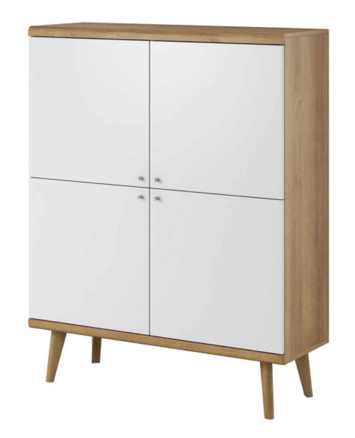 WOHNWAND Weiß DRIMO Wohnzimmermöbel Mit Regalen Mit Massivholzbeinen - Multicolor, Holzwerkstoff (325/134/40cm) - Sepro Meble