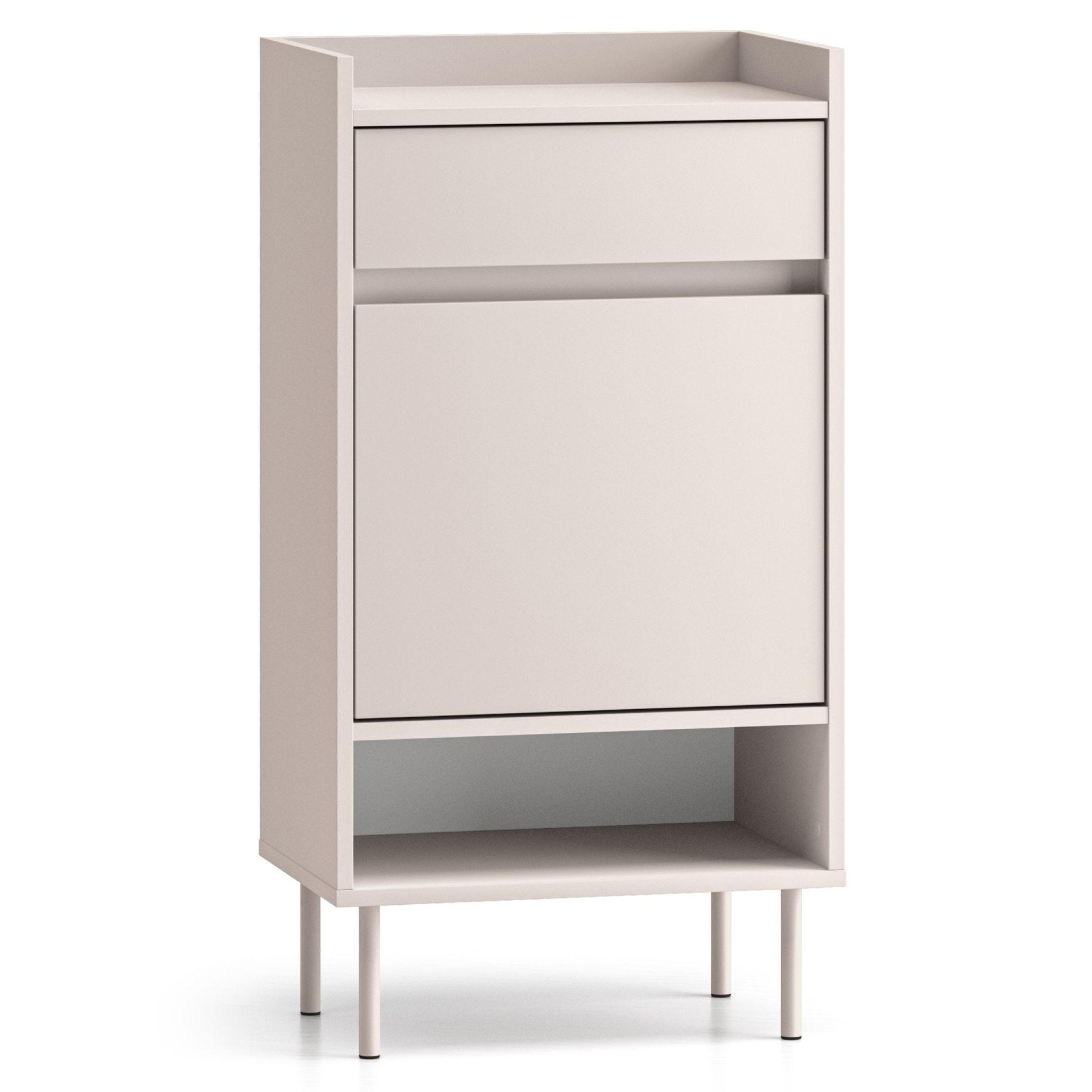 SCHUHSCHRANK Dioce Kaschmirgrau mit Schublade 50 cm - Taupe, Holz/Holzwerkstoff (49.8/95/33.3cm) - Selsey