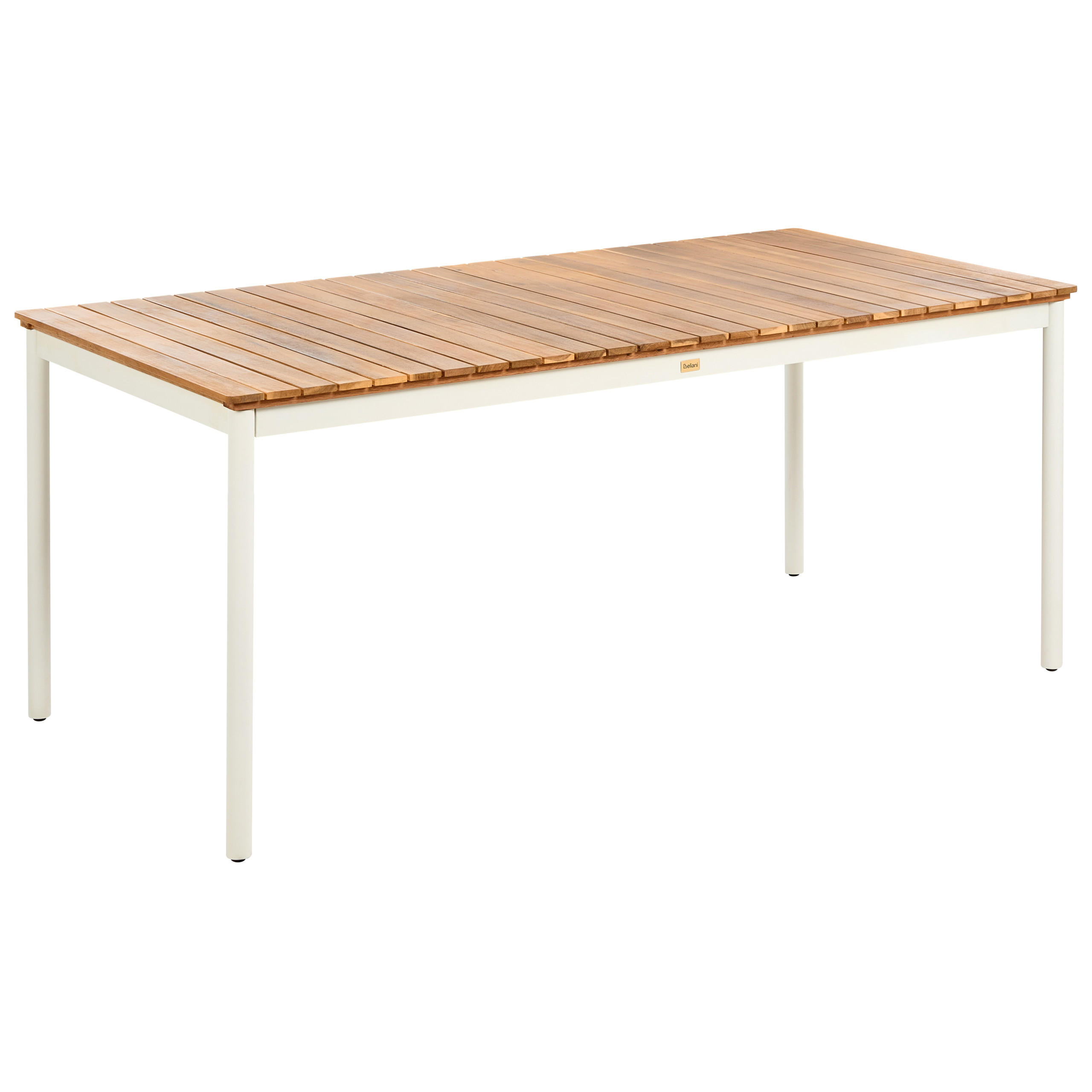 Beliani Gartentisch Creme 90x75x180 cm