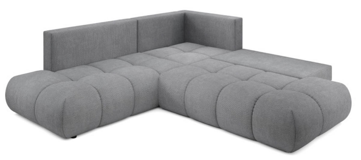 ECKSOFA Dunkelgrau SOHI Flow 17 Ausziehbar Mit Schlaffunktion - Dunkelgrau/Grau, Textil (266.5/266.5cm) - Sepro Meble