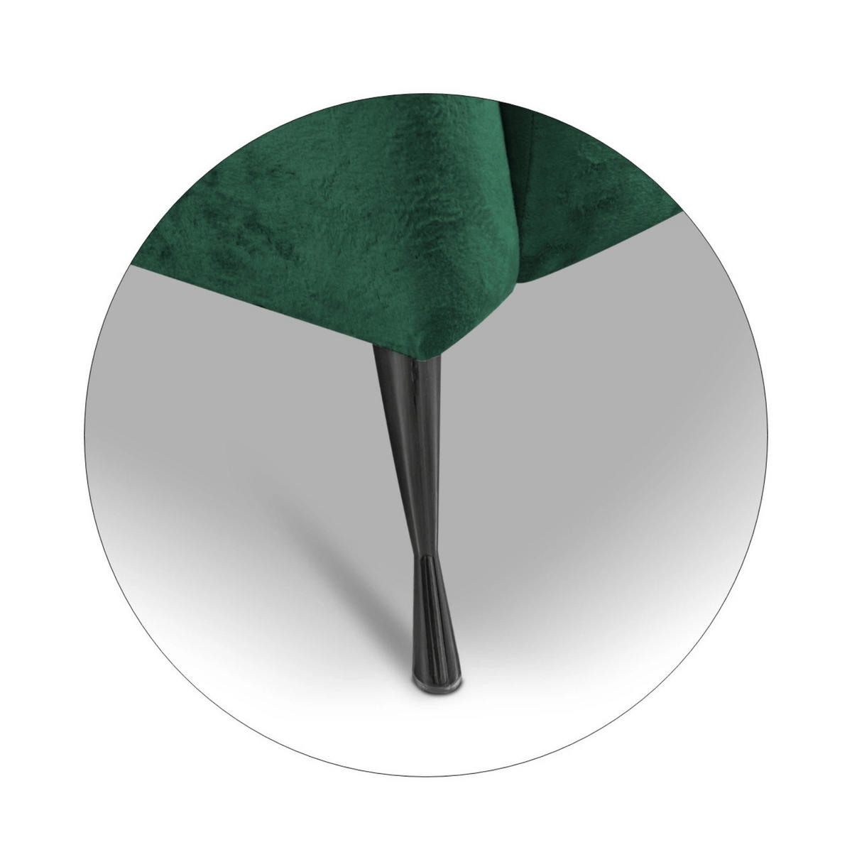 SOFA Adria 2-Sitzer 155x78x83 mit Metallfüßen - Dunkelgrün/Schwarz, Holz/Textil (155/78/83cm) - Ravio