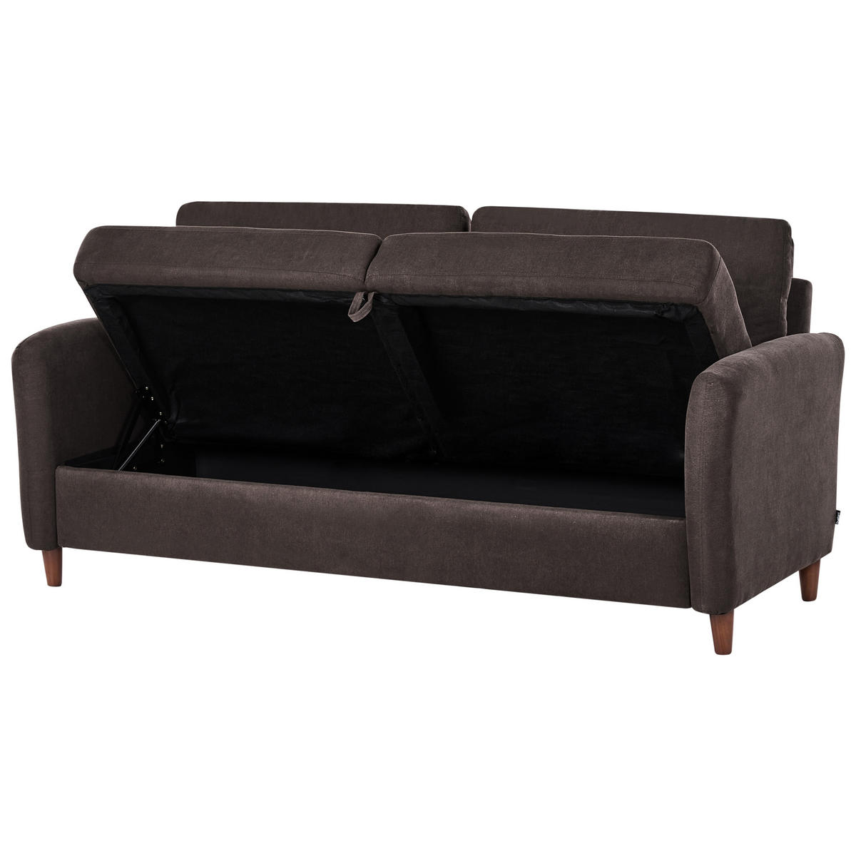 POHOVKA 3-místná Látka Tmavě hnědá Mare - tmavě hnědá, textil (184/88/77cm) - Beliani