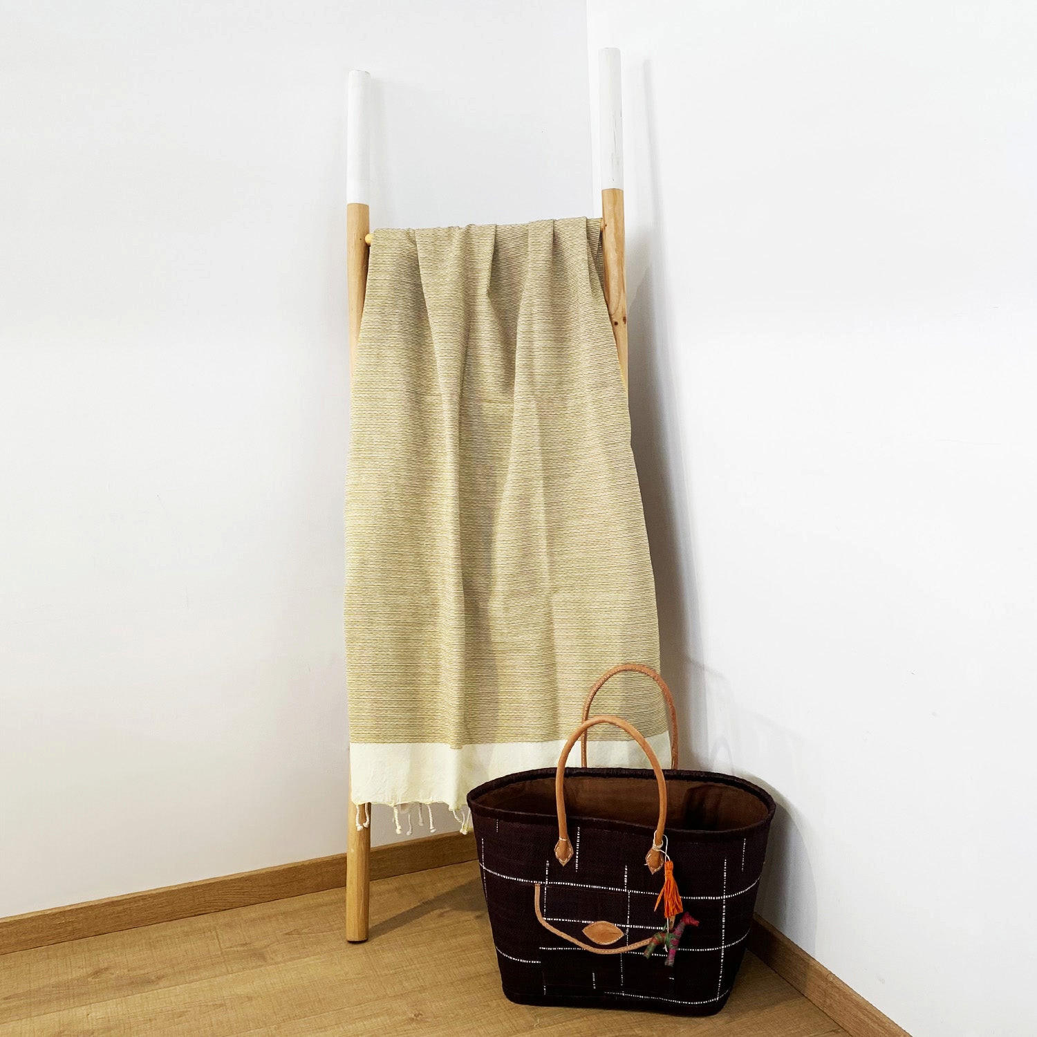 HAMAMTUCH Traditionelles Waffelgewebe Beige 200x200 190g/m² - Athena Taupe XL - Beige, Textil (200/200cm) - LE COMPTOIR DE LA PLAGE