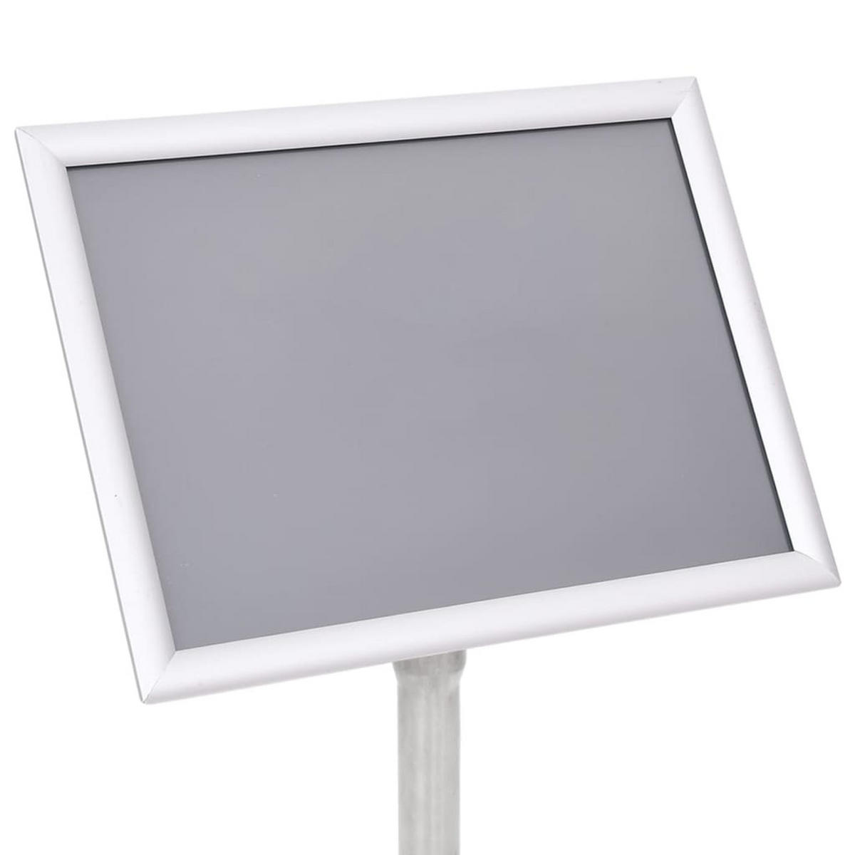 A4-PLAKATSTÄNDER Silbern Aluminiumlegierung - Silberfarben, Metall (25/108/25cm) - vidaXL