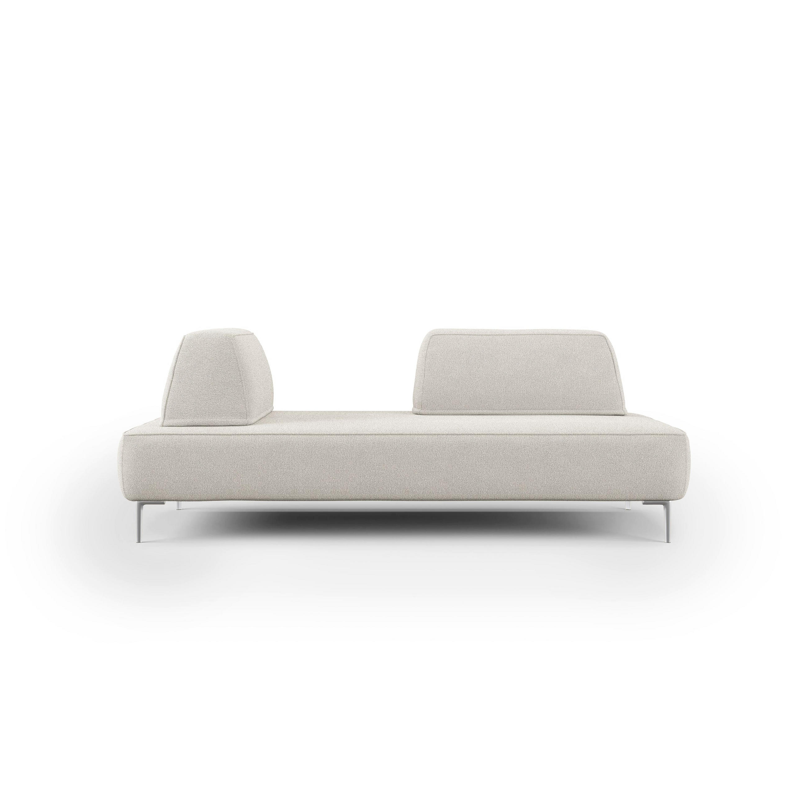 LINEARSOFA Newton - Weiß, Textil (212/42/115cm) - Divani.store