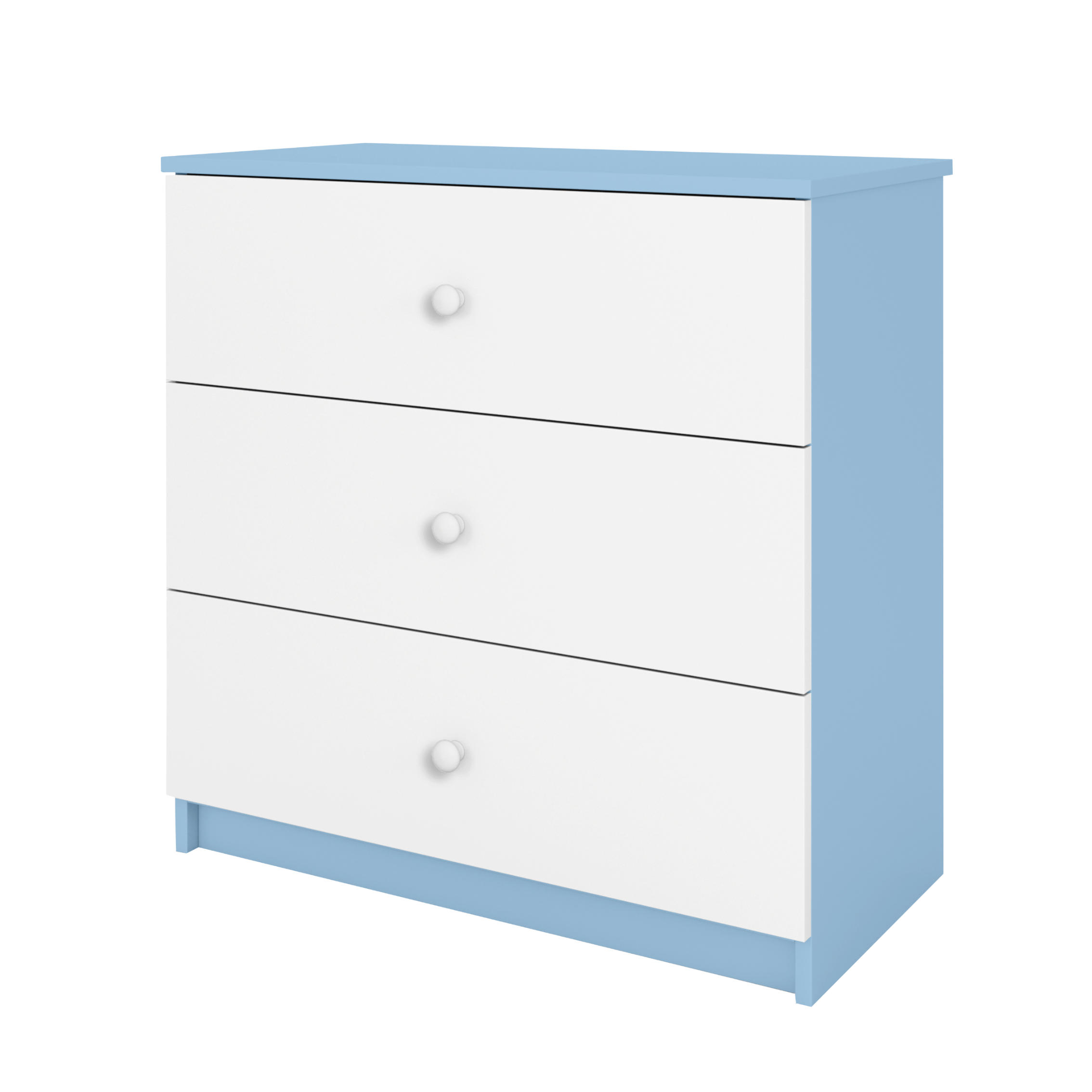KOMMODE Babydreams ohne Muster 81/81/41 - Blau, Holzwerkstoff (81/81/41cm) - RAUMHIRSCH FURNITURE