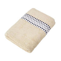 DUSCHTUCH Geometric beige 70/130 cm - Beige, Textil (70/130cm) - Homescapes