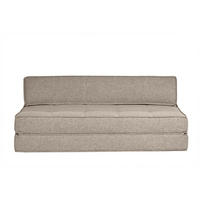 2-SITZER Schlafsofa Taupefarbener Stoff KATY - Taupe, Textil (81/51/132cm) - Miliboo