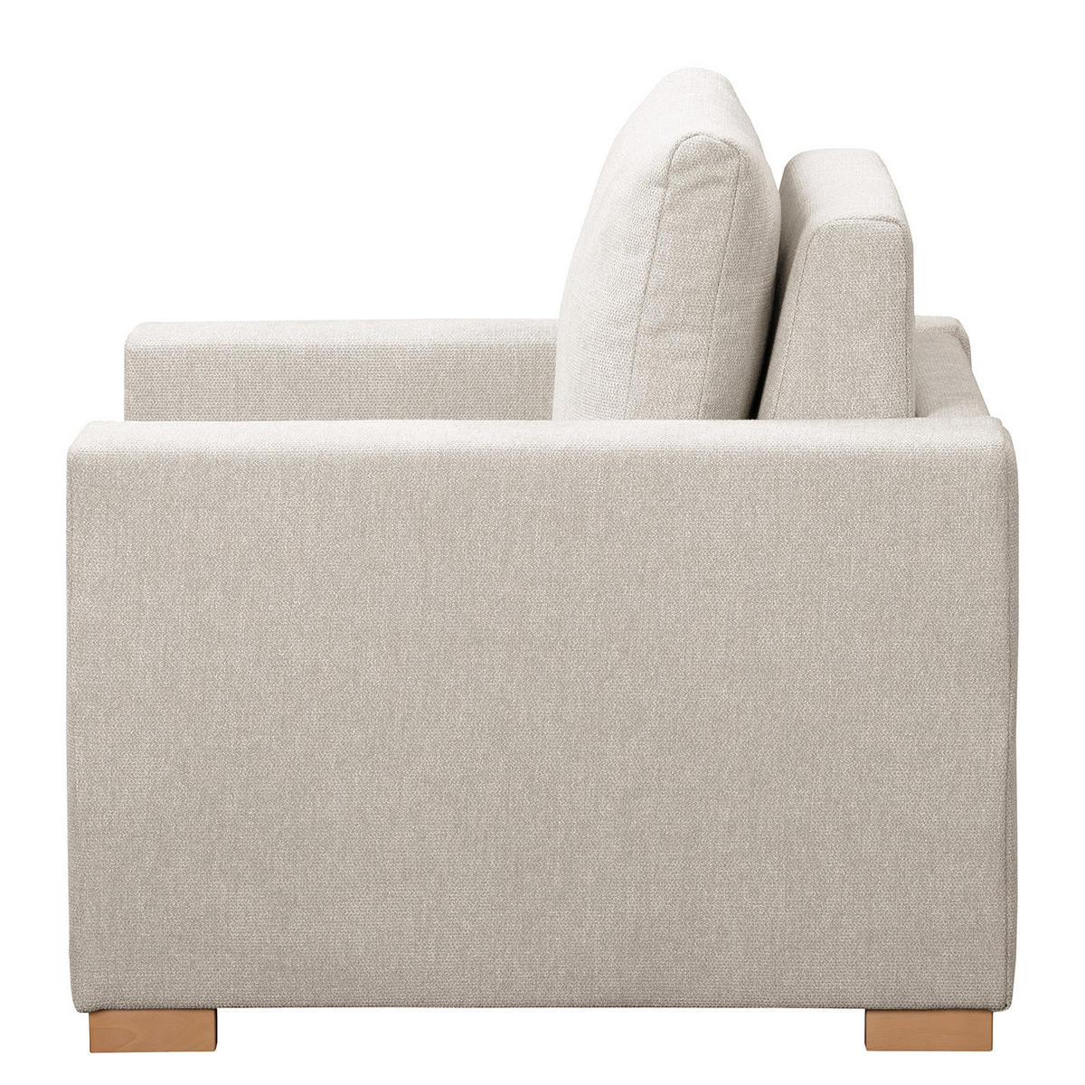 SCHLAFSESSEL - Buchefarben/Silberfarben, Buchenholz/Textil (110/90/90cm) - home24