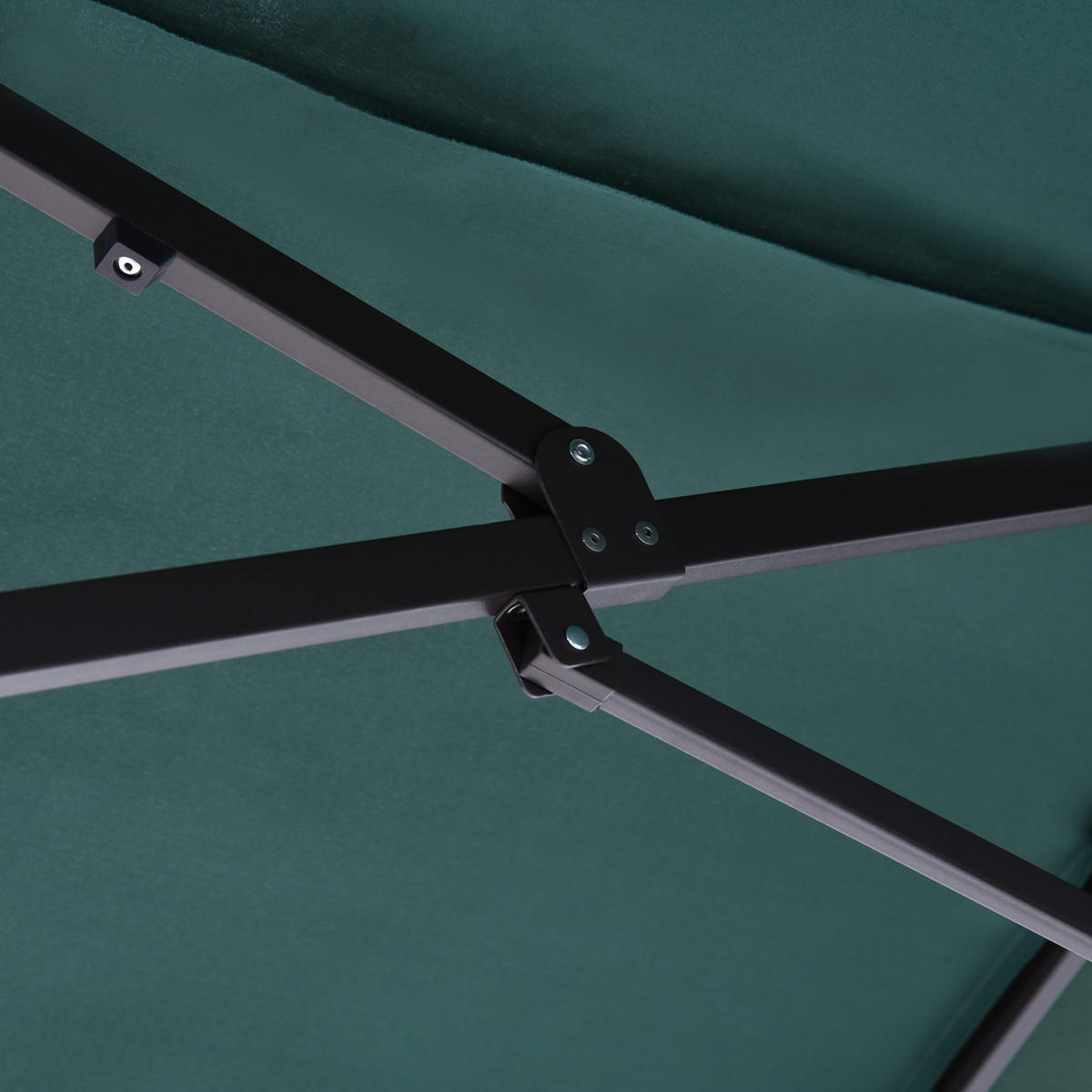 SONNENSCHIRM Doppel oval dunkelgrün - Grün, Metall (270/460cm) - ComfortXL