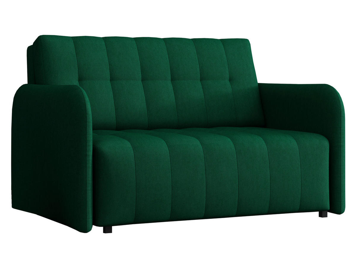 SCHLAFSOFA Viva Grand II - Smaragdgrün/Schwarz, Holz/Kunststoff (125/85/95cm) - MIRJAN24