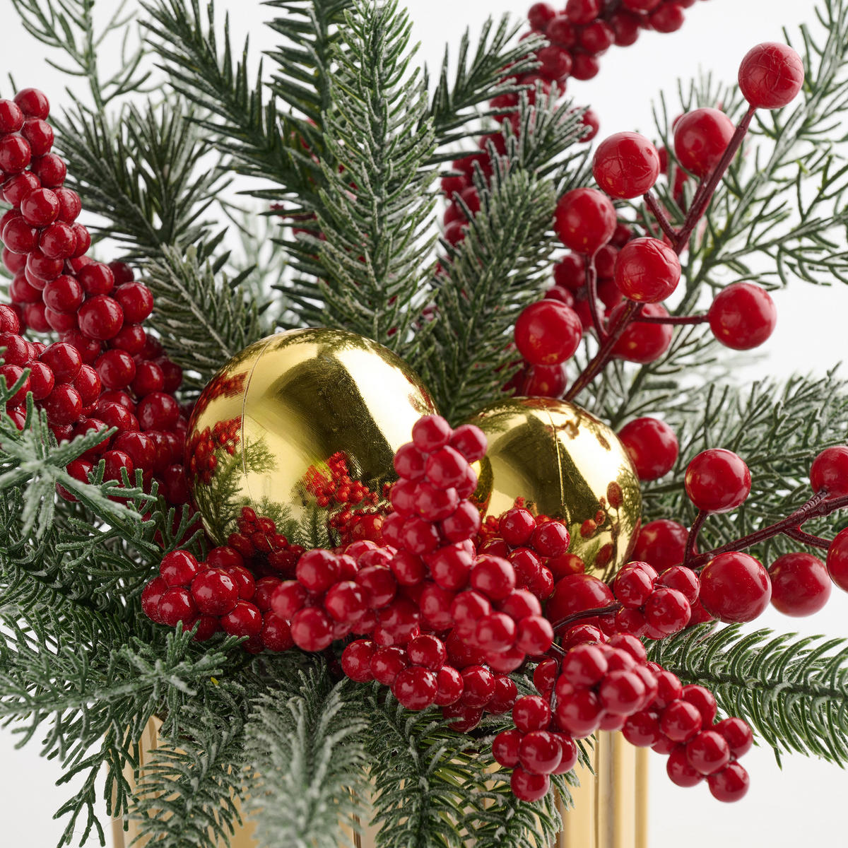 KUNSTPFLANZE Weihnachten Tormeno, 30x28x28cm - Rot, Kunststoff (28/30/28cm) - home&you