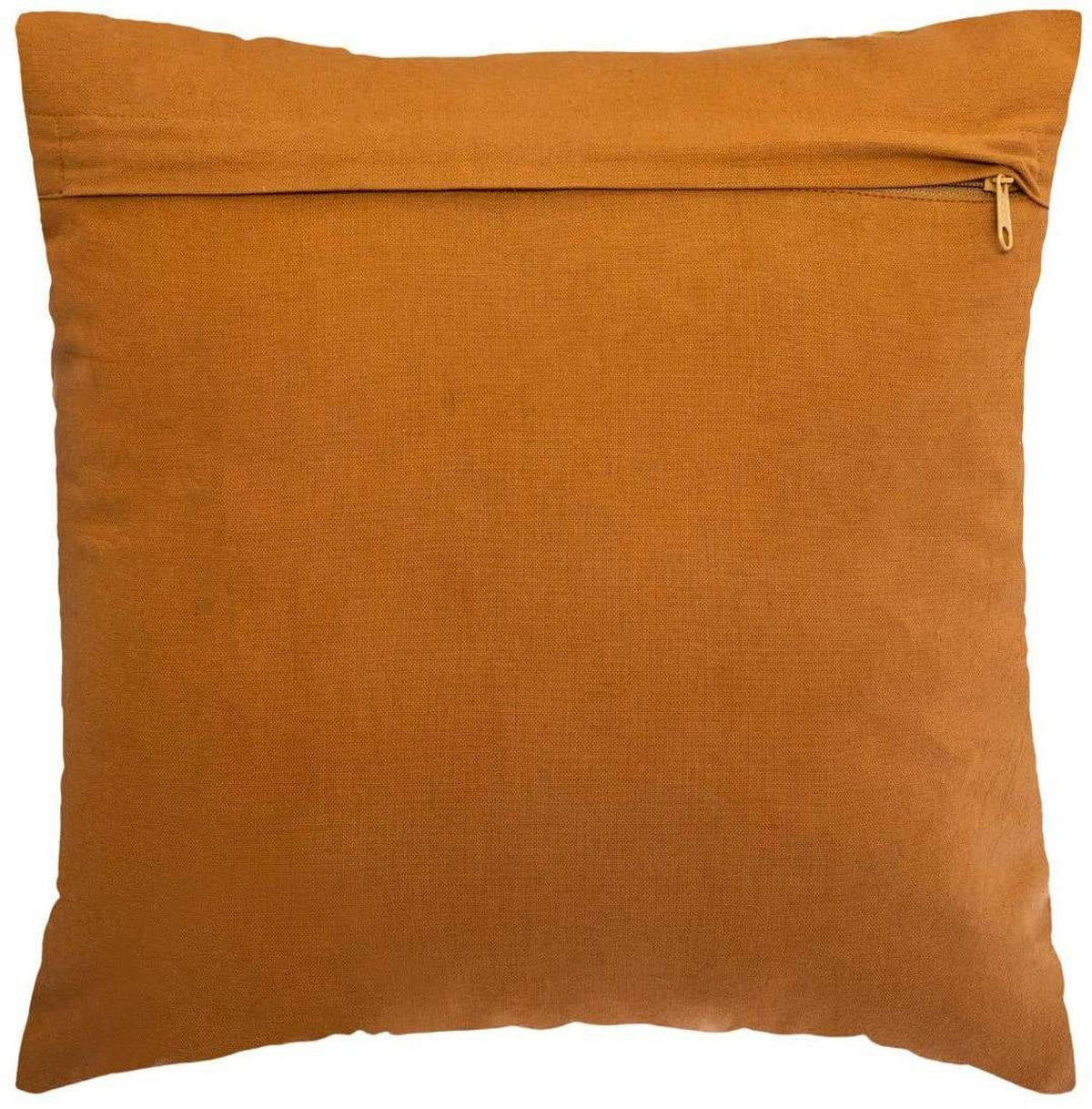 ZIERKISSEN Patch 40/40 cm - Gelb, Naturmaterialien (40/40cm) - Atmosphera Createur d´interieur